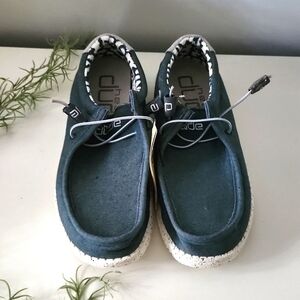 HEY DUDE MEN'S WALLY STRETCH AQUA - 110382100 Size 9